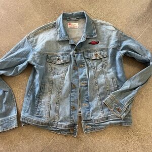 Blue Denim Jacket with Patch